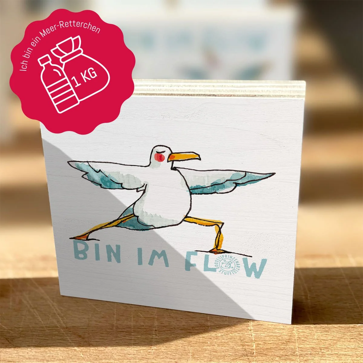 Holzbild Heldin | Meer-Retterchen