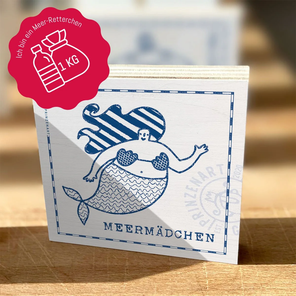 Holzbild Meermädchen | Meer-Retterchen