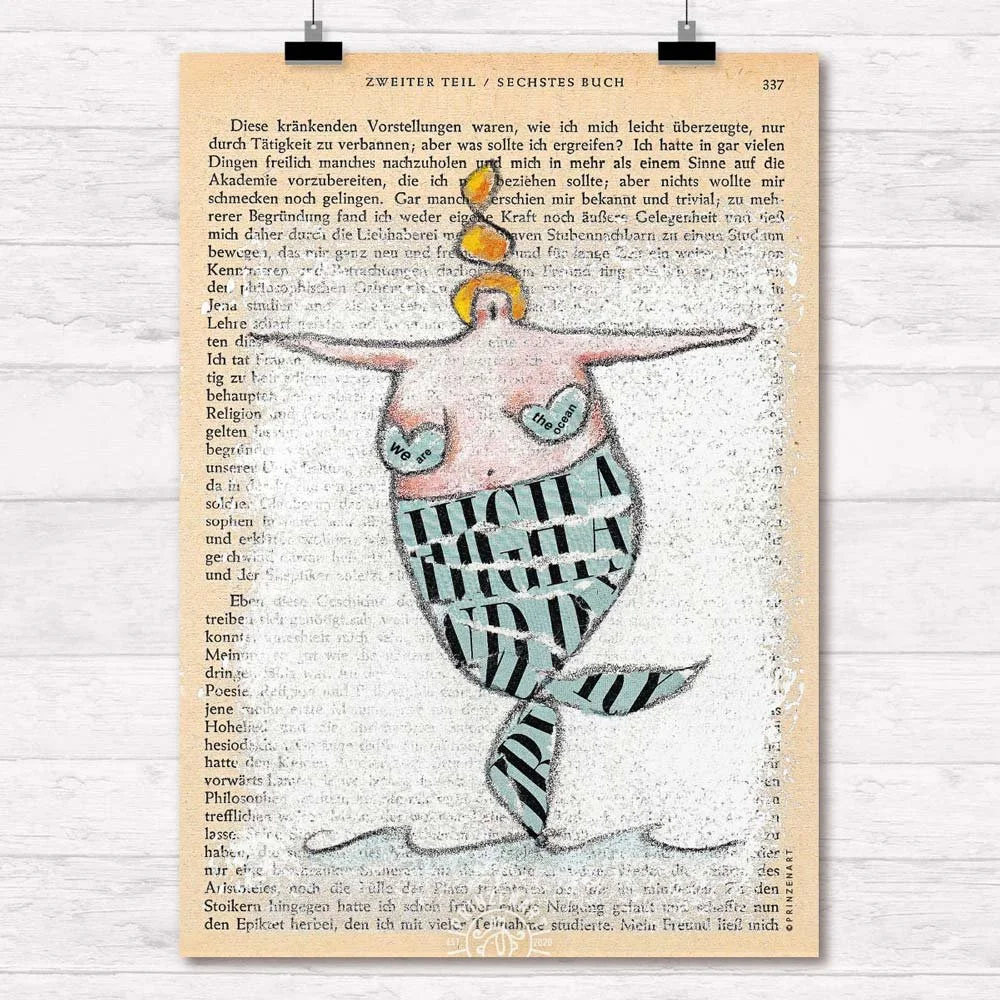 Illustration der Figur ‚High & Dry‘ auf Buchseite