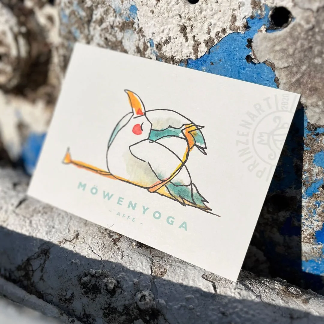 Frühling, Sonne, Yoga Möwen.