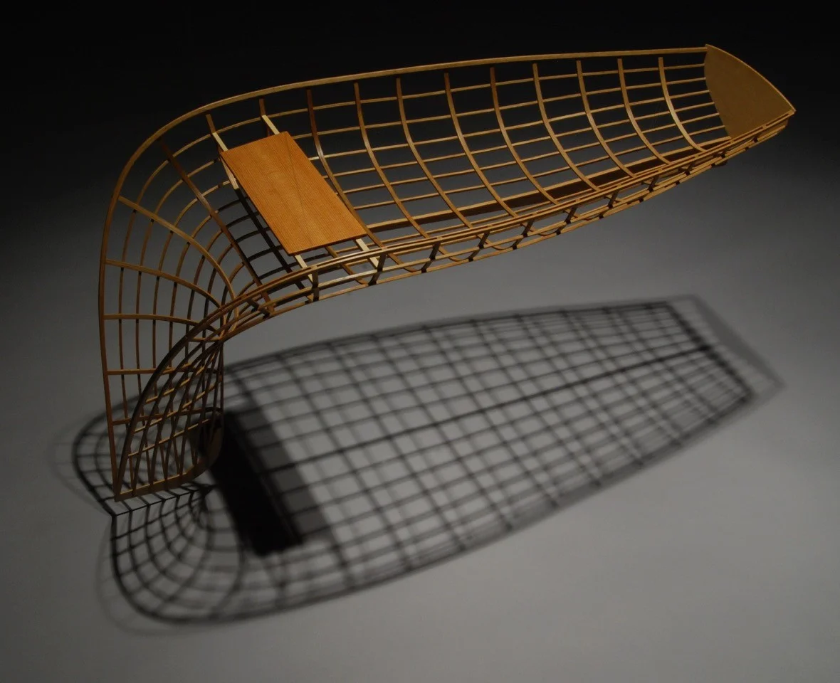Tom Loeser. Drop, 2008. White oak, spruce. 19 x 37 x 17 in. Courtesy of the Artist. 2016.TL.01. Photo: Courtesy of the Artist METHOD: Steam bending, traditional boatbuilding techniques
