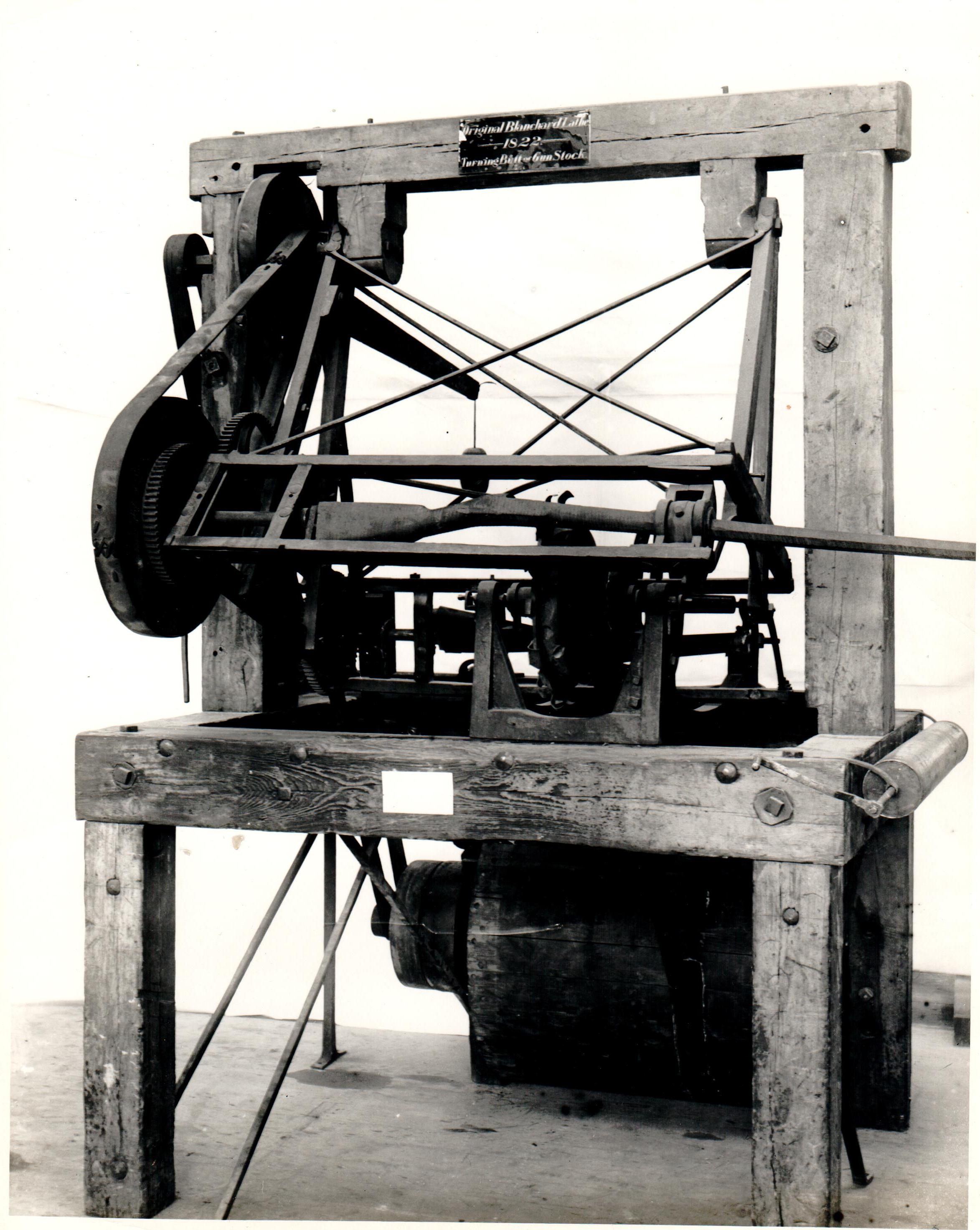 Fig. 5. Thomas Blanchard, United States. Irregular turning lathe, c. 1825. Photo: Smithsonian Institution. Reprint for the Wood Turning Center’s (now The Center for Art in Wood) A Sampling of Papers from the 1993 World Turning Conference .