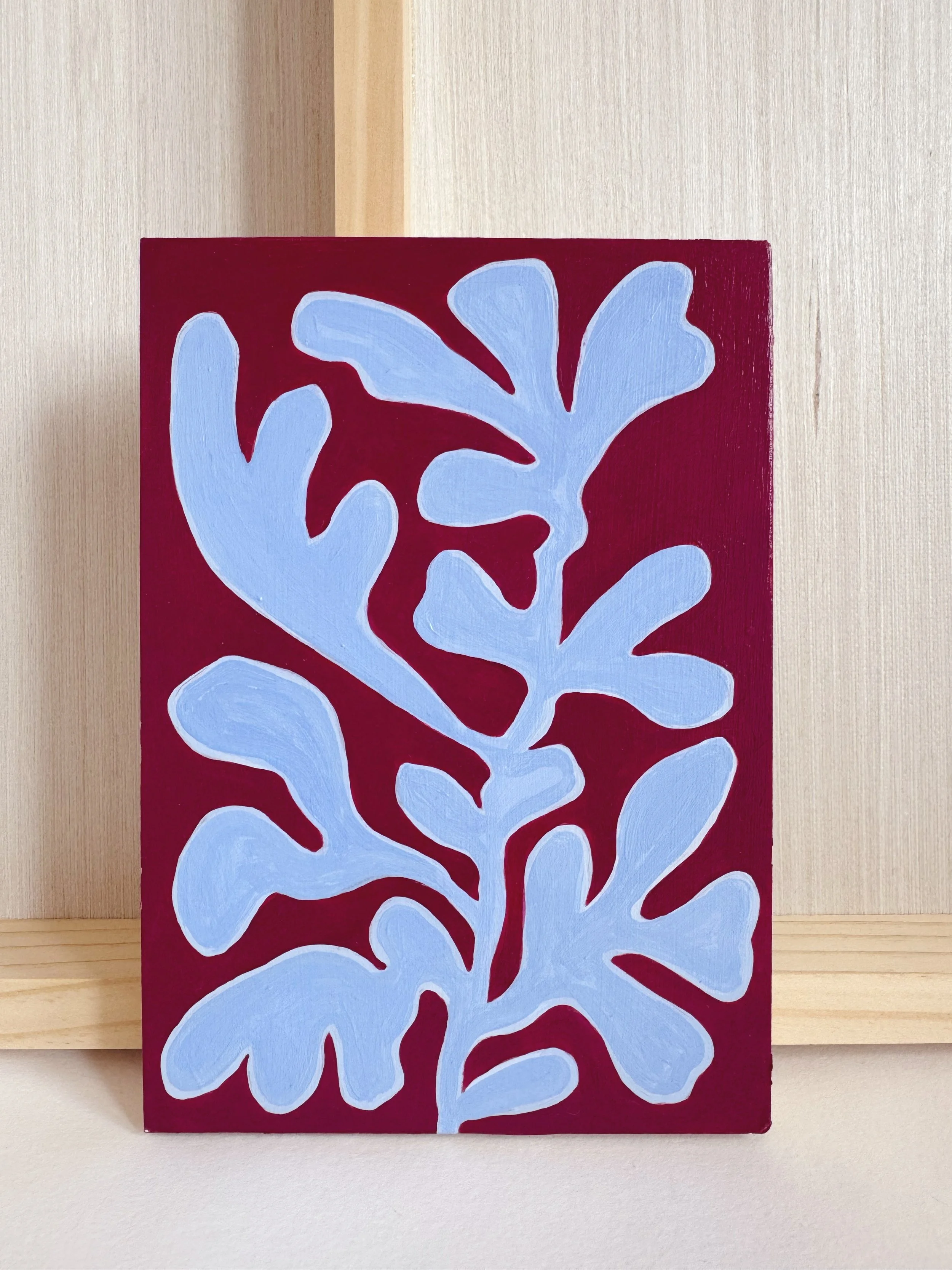 5"x7" Periwinkle and Deep Magenta