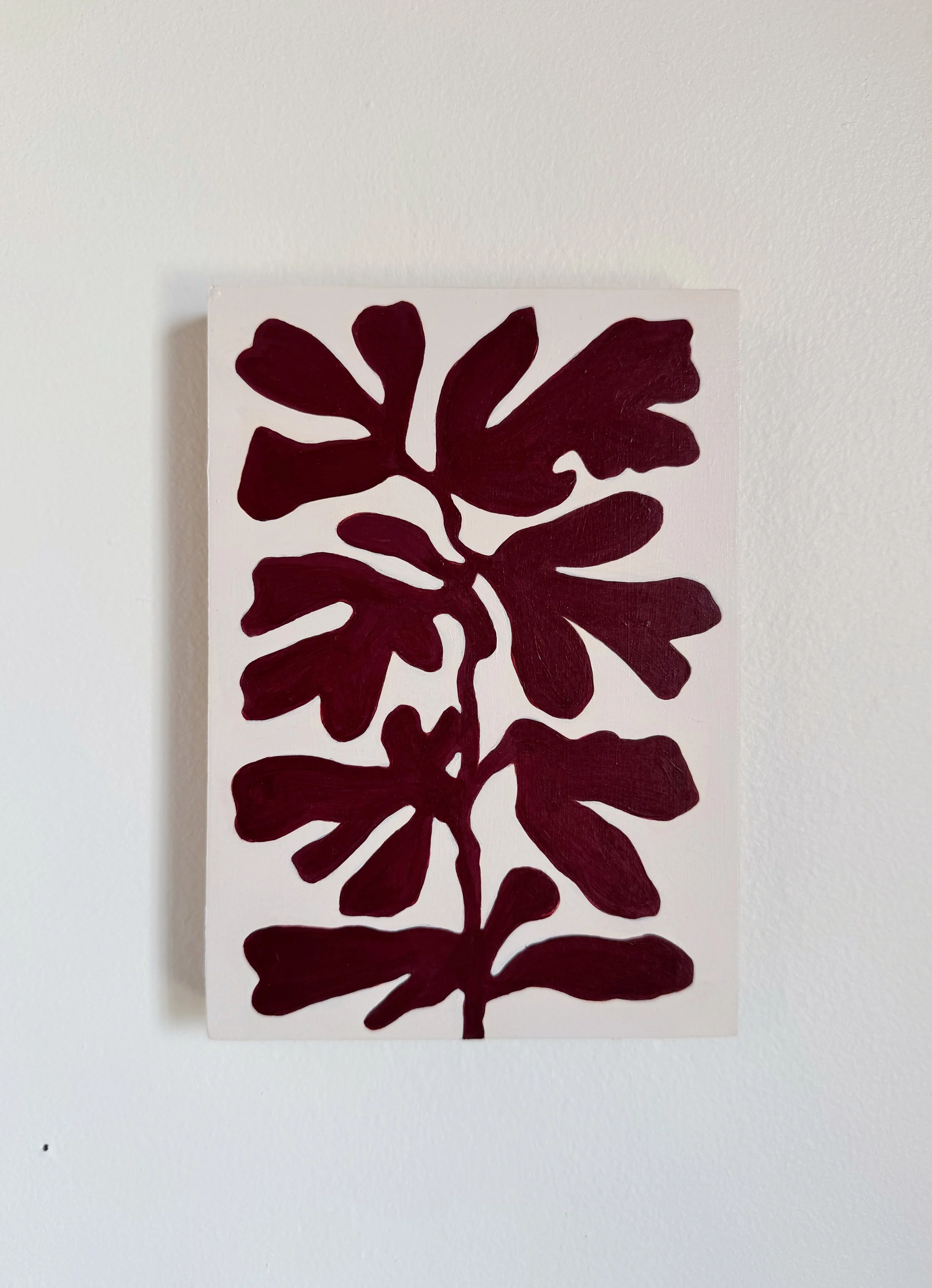 5"x7" Oxblood and Cream