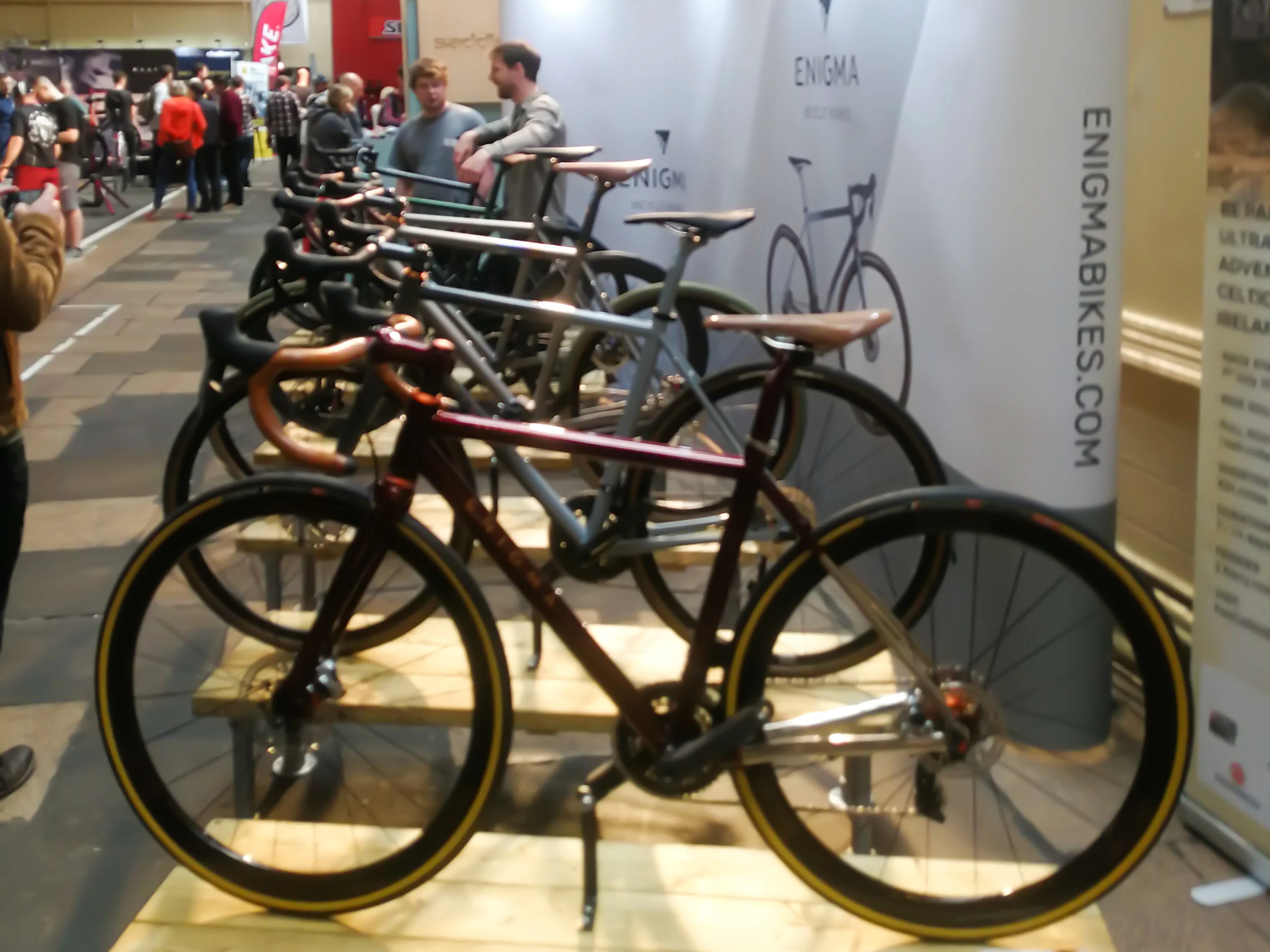 A stunning array of steel and titanium bikes on display from Enigma.