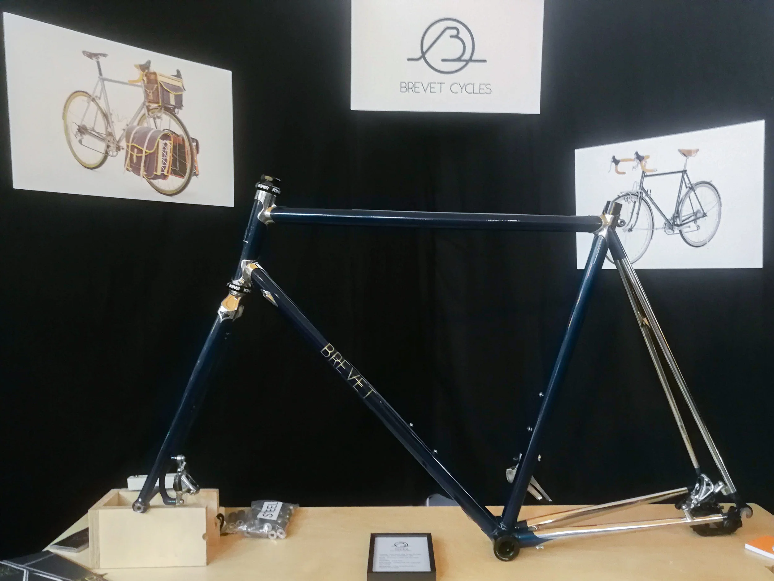 We’re drawn to the beautifully polished seat stays on this frame.
