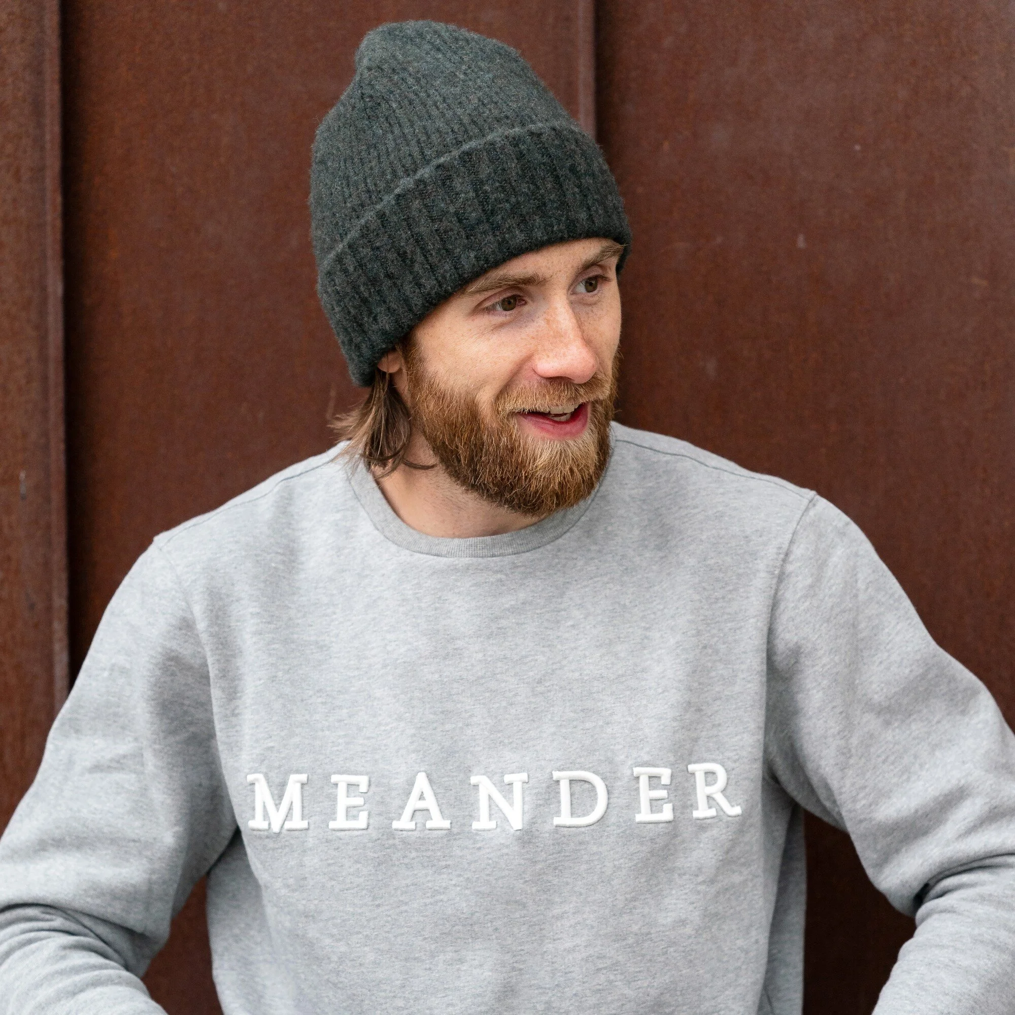 Brushed Lambswool Beanie - Grey 