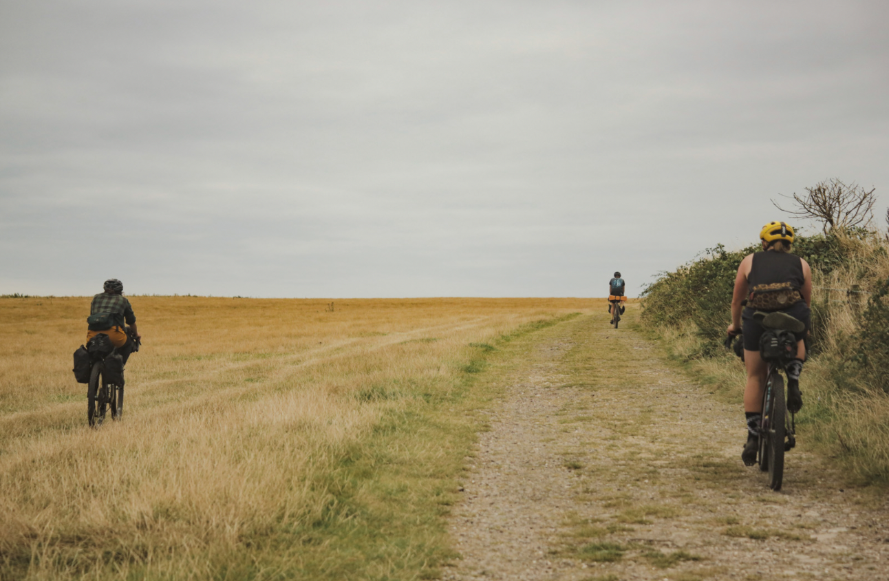 Cycling through stunning fields