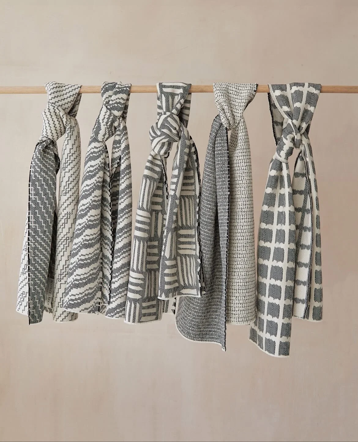 The clocks have changed and I can definitely feel a chill in the air. This year we only have a limited number of our monochrome scarves available. The merino wool is super soft and silky against the skin and the contrasting light and dark sides mean 