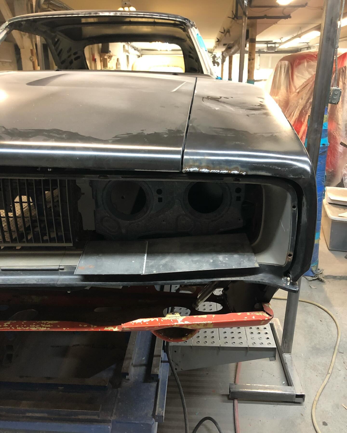 1968 Dodge Charger RT gaps are straightening out. #longvalleyautobody #68dodgechargerrt#metalwork