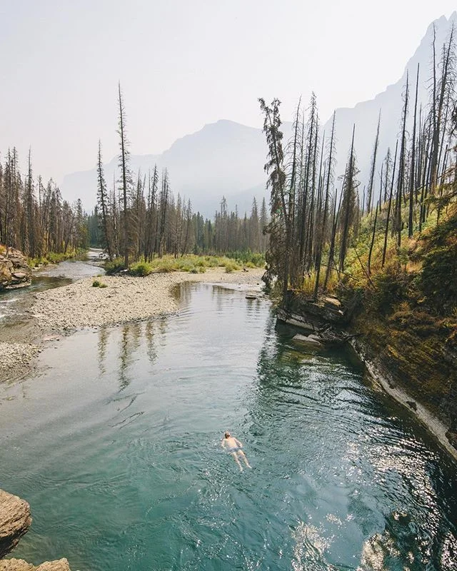 You'd have to check me on this one, but I think it's &quot;float on your back down a Montana creek Friday&quot; or something...