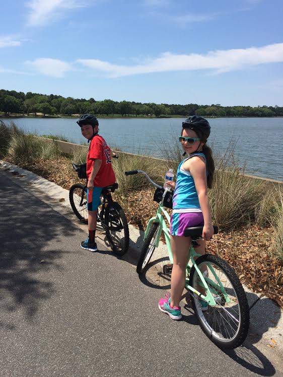 James and Caroline biking Kiawah Island, SC