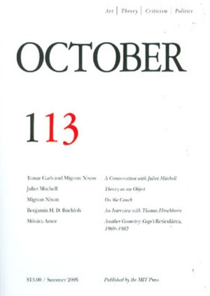 Nixon, Mignon. “On The Couch.” October , no. 113 (Summer 2005): 39–76.