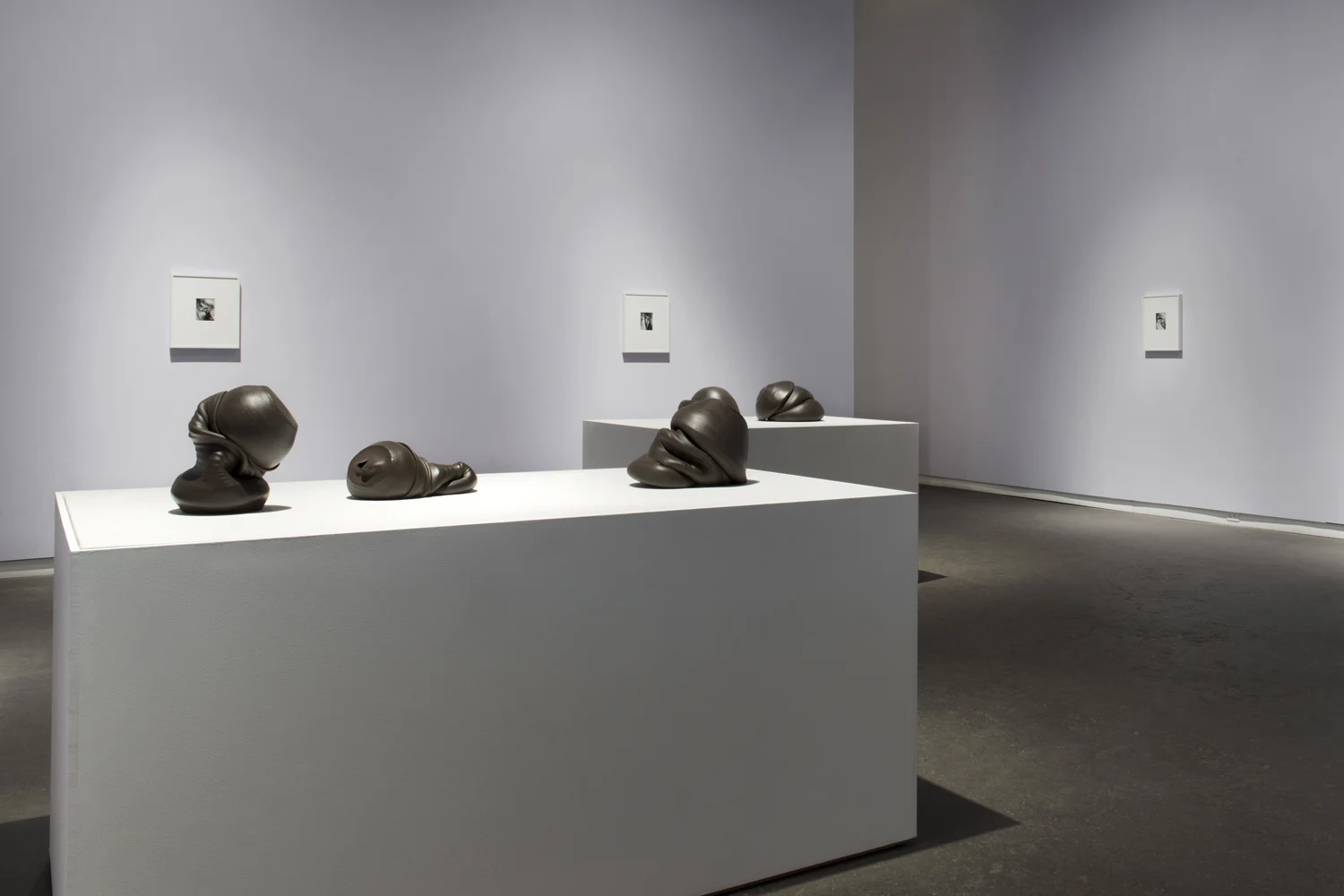 Sixes and Sevens (2017) ceramic, sizes variable Kiss Portfolio (2016) gelatin silver print, 4” x 5”, from a portfolio of 8 images Installation view of Unruly Matter at Daniel Faria Gallery, Toronto, Canada