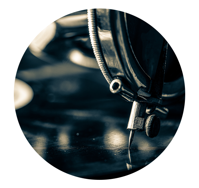 An old phonograph needle on record