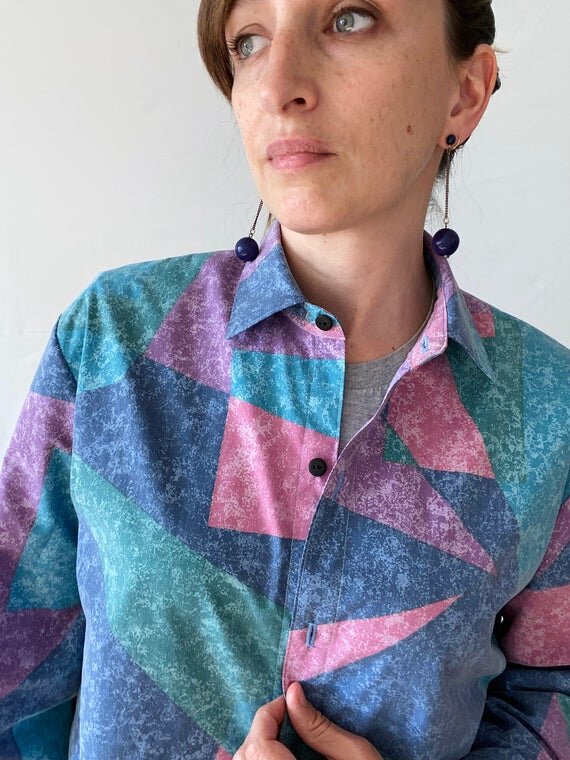 jewel tone dress shirts Jewel Toned Boxes Roll Collar Shirt