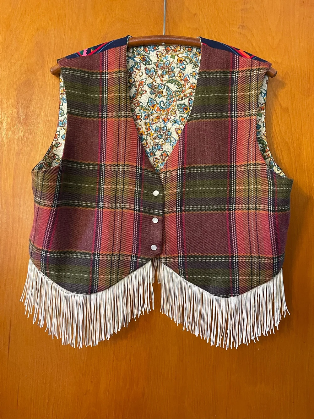 Cozy Desert Fringe Vest - Size Med-Large — Maura Marcks Custom