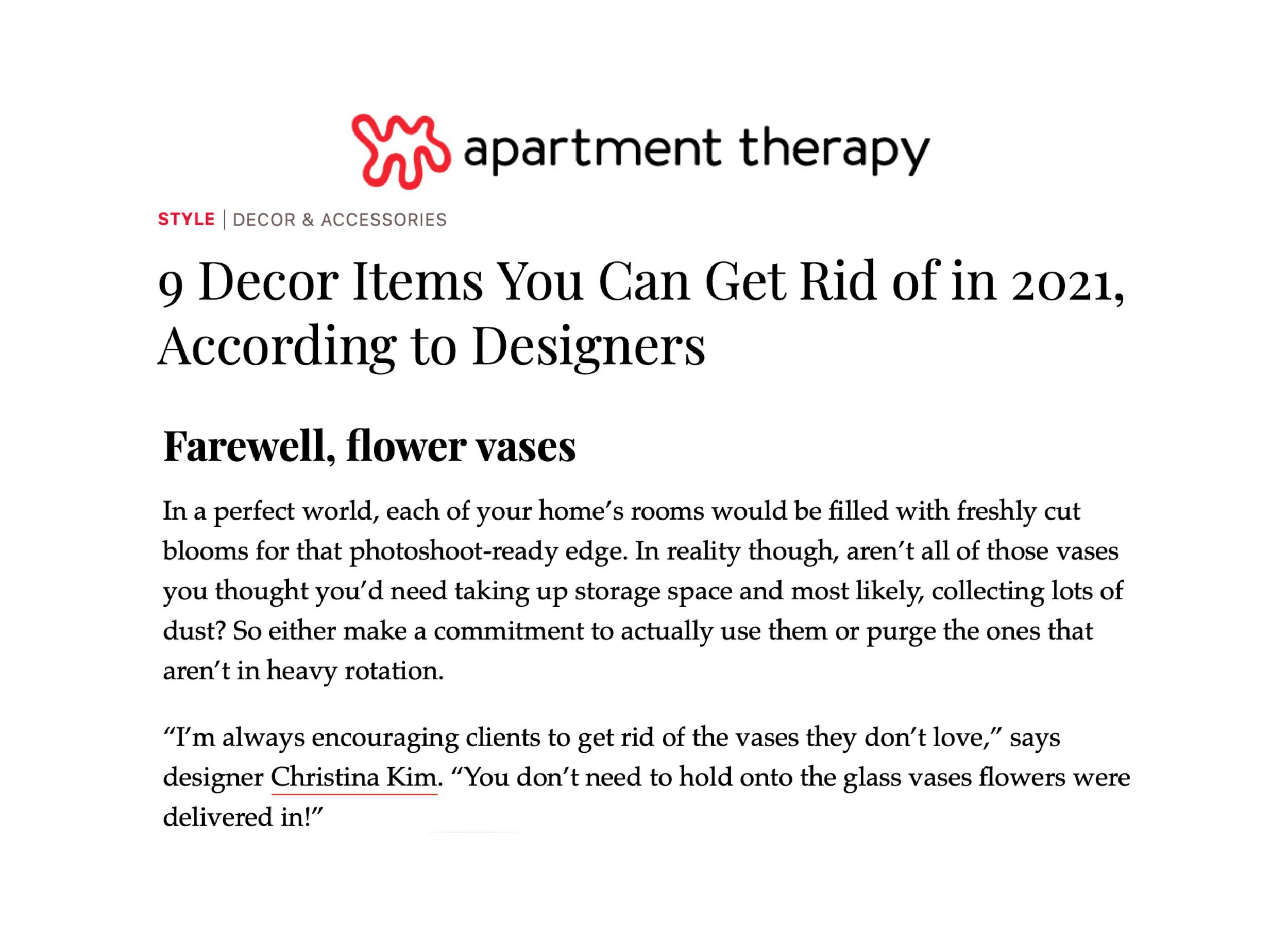 Apartment Therapy Feature January 2021