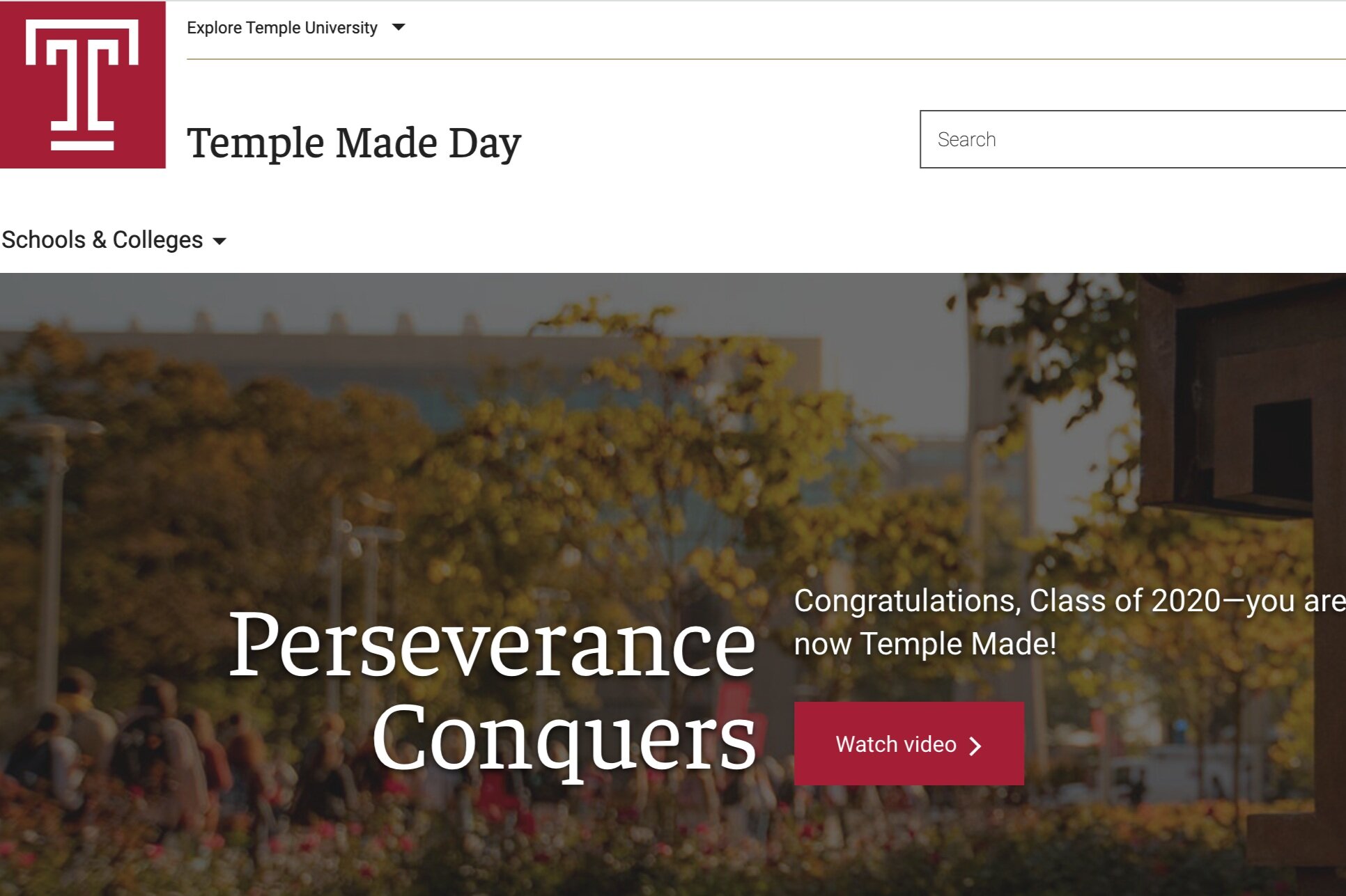 Temple Made Day Web Experience