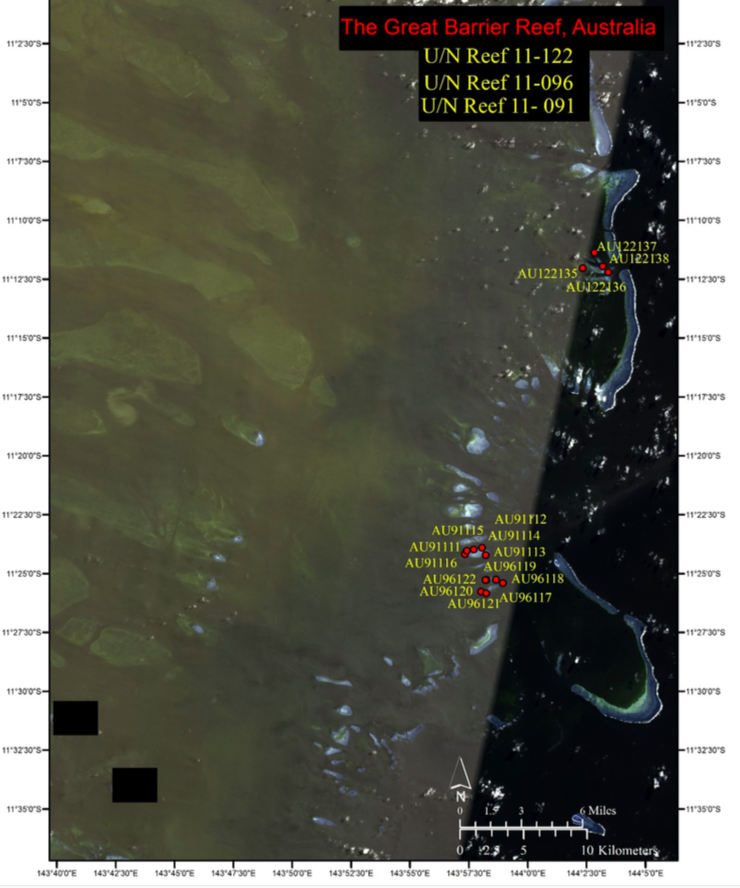 “11-096” corresponds to unnamed reef 96 (to the south of the map)