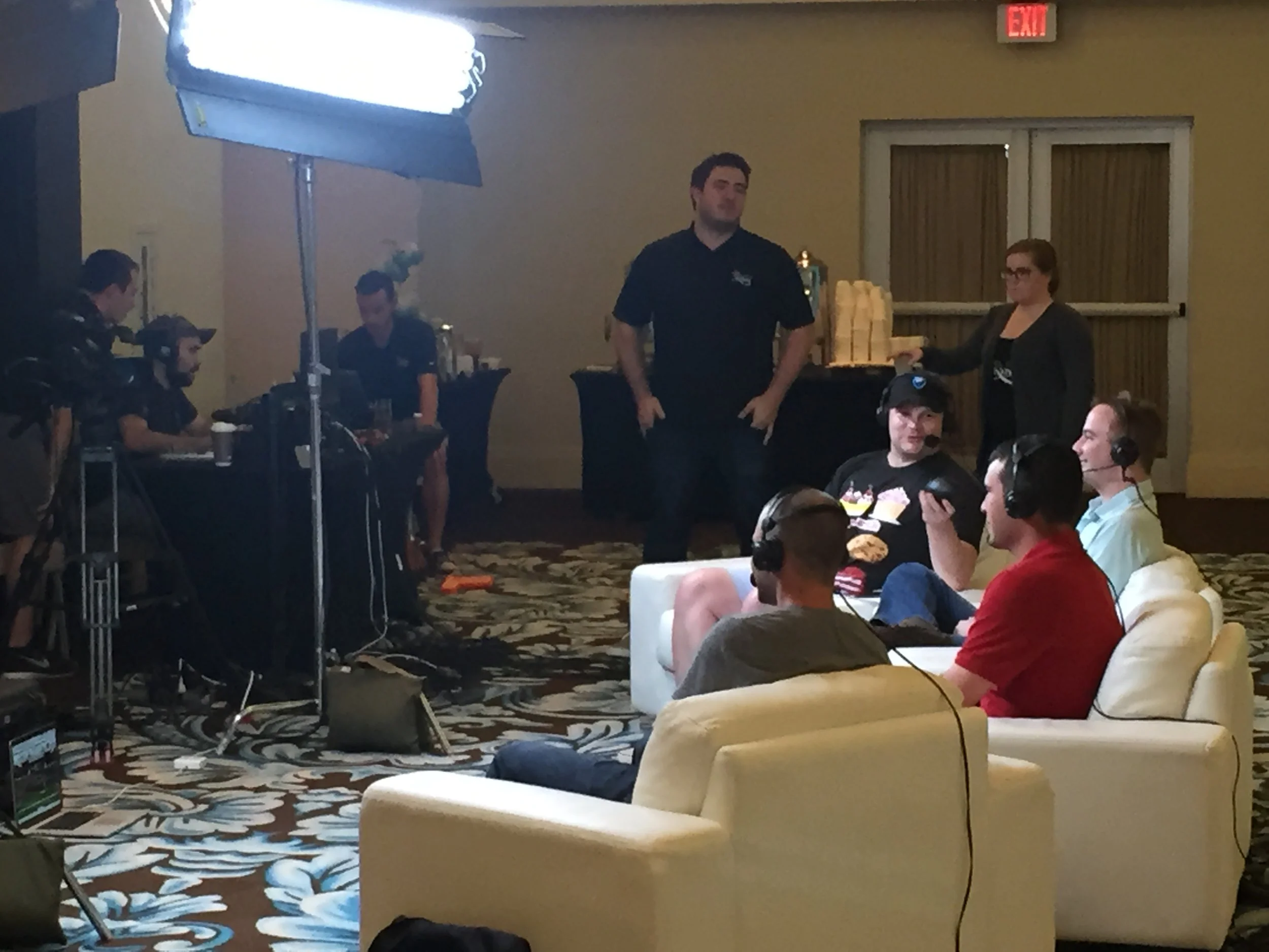 Experts, including CSURAM88 and Adam Levitan, filming an advice show