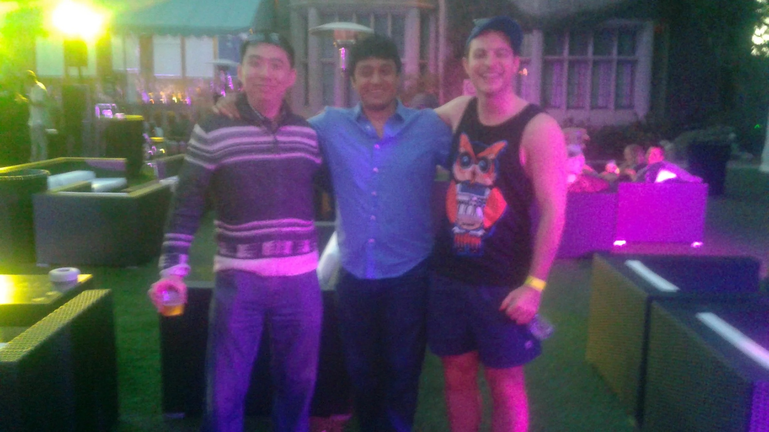 Underjones, Saahil, and Beep at Playboy.
