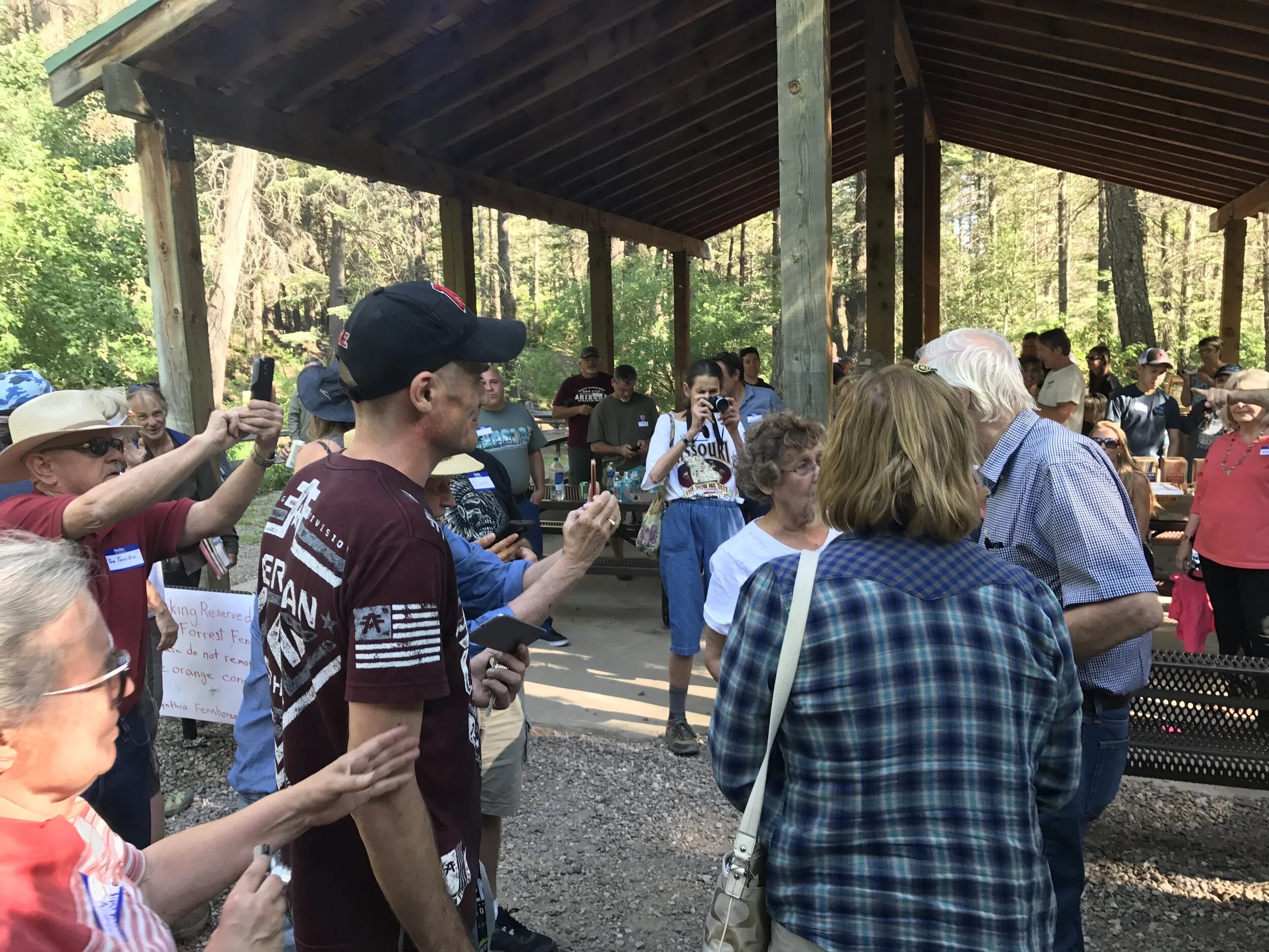 Everyone angling for a pic of Fenn at Fennboree.