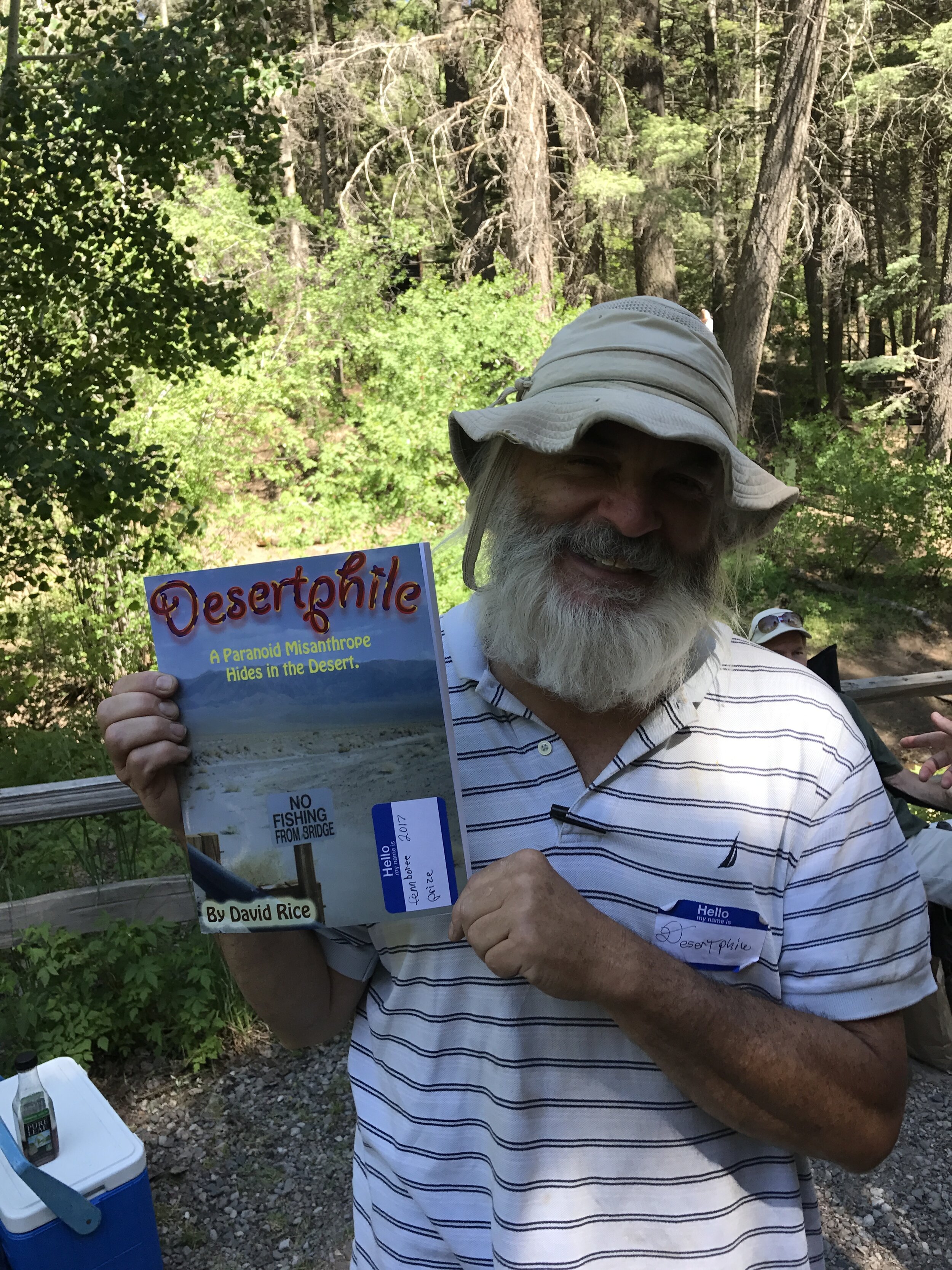 Desertphile with his memoir. 