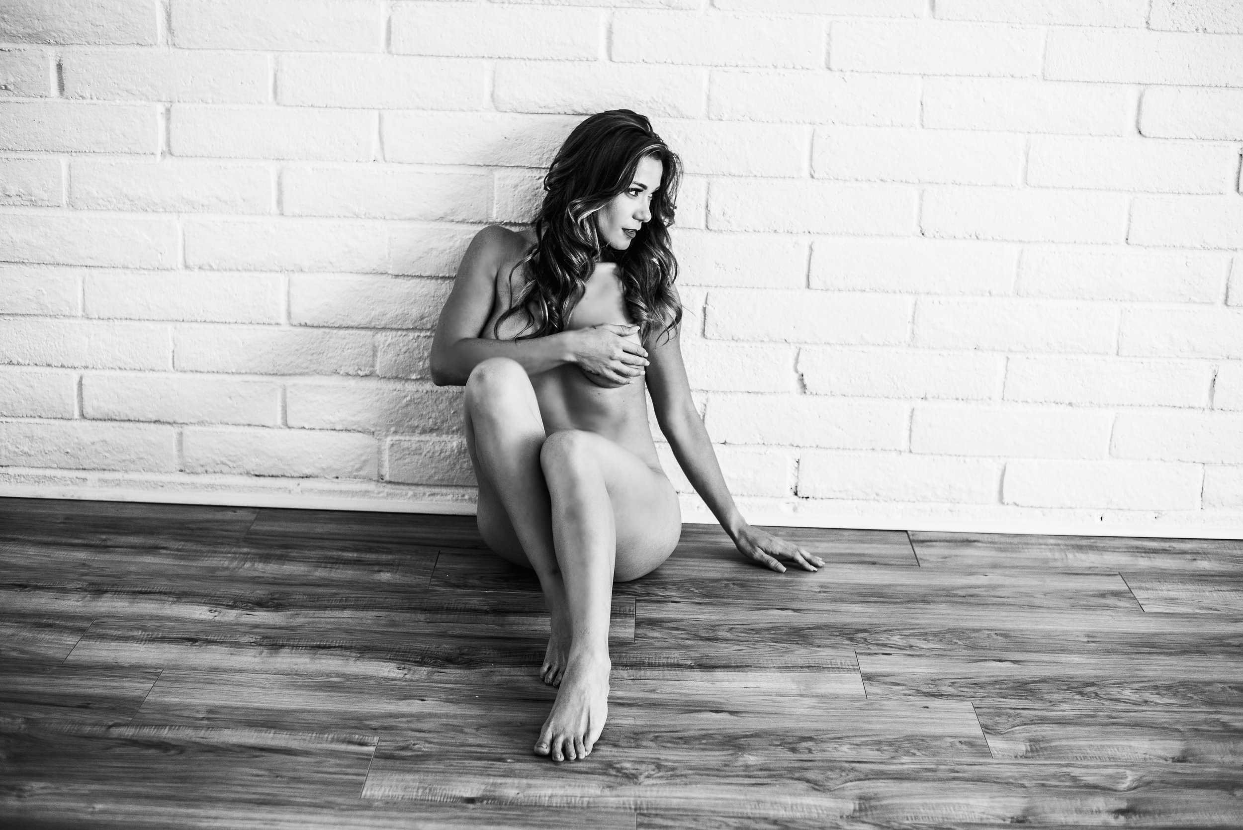 Implied Nude Black and White Boudior Portaits