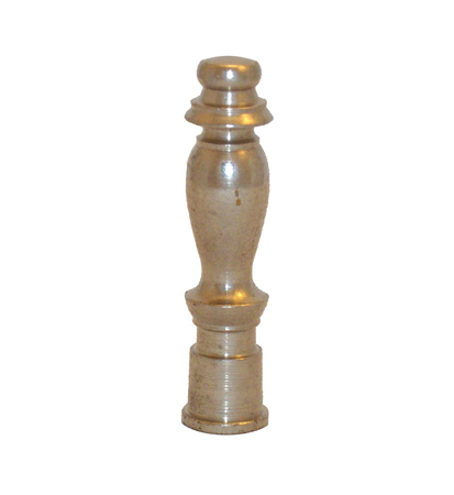 Nickel Plated Finish Brass Pyramid Lamp Finial 3/4" ht Tap 1/4-27F NEW 21036N 