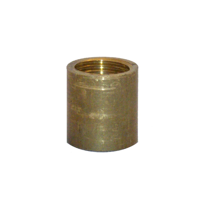 Lamp Part CPB 4 3/8" Thread Dia. Solid Brass 7/8"  Long Pipe Coupler 1/8 IPS 