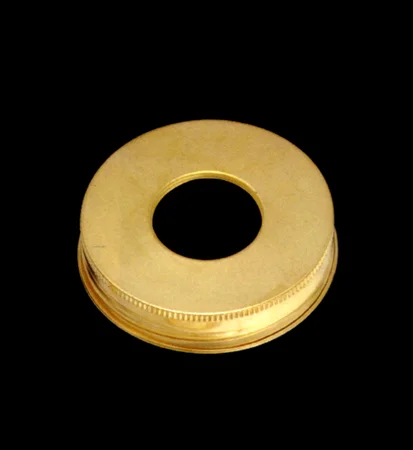 Large Shiny Brass Oil Lamp Collar – 60mm Base Diameter, Australian Made