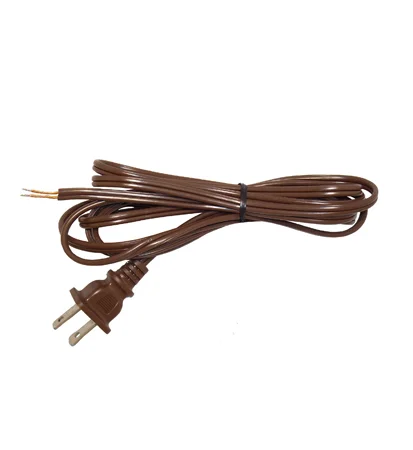 VINYL PLASTIC CORD SET WITH MOLDED ON PLUG