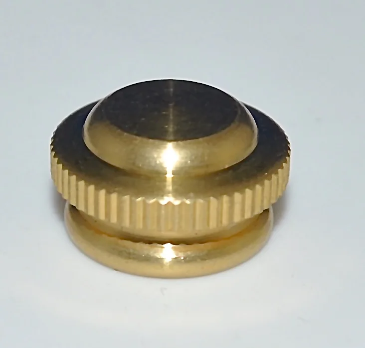 HEAVY BRASS KNURLED KNOB