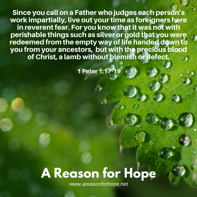 1 Peter 1 17 19 A Reason For Hope With Don Patterson 1-peter-1-17-19-a-reason-for-hope-with-don-patterson