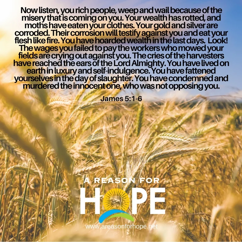 James 5 1 6 A Reason For Hope With Don Patterson