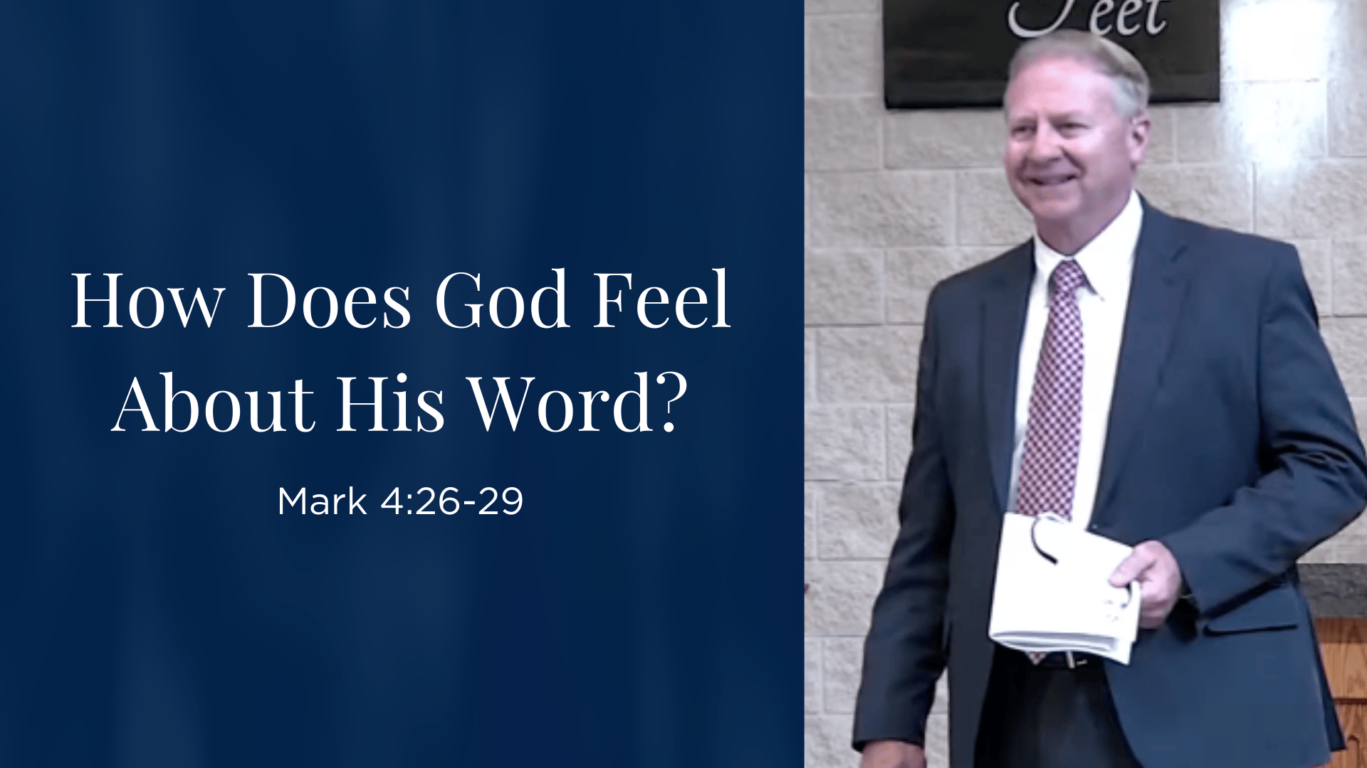 "How does God feel about his word?" - Mark 4:26-29