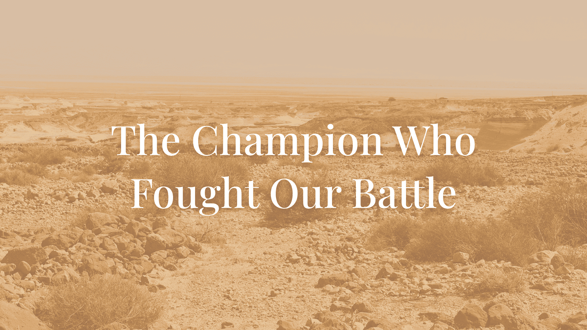 The Champion Who Fought Our Battle