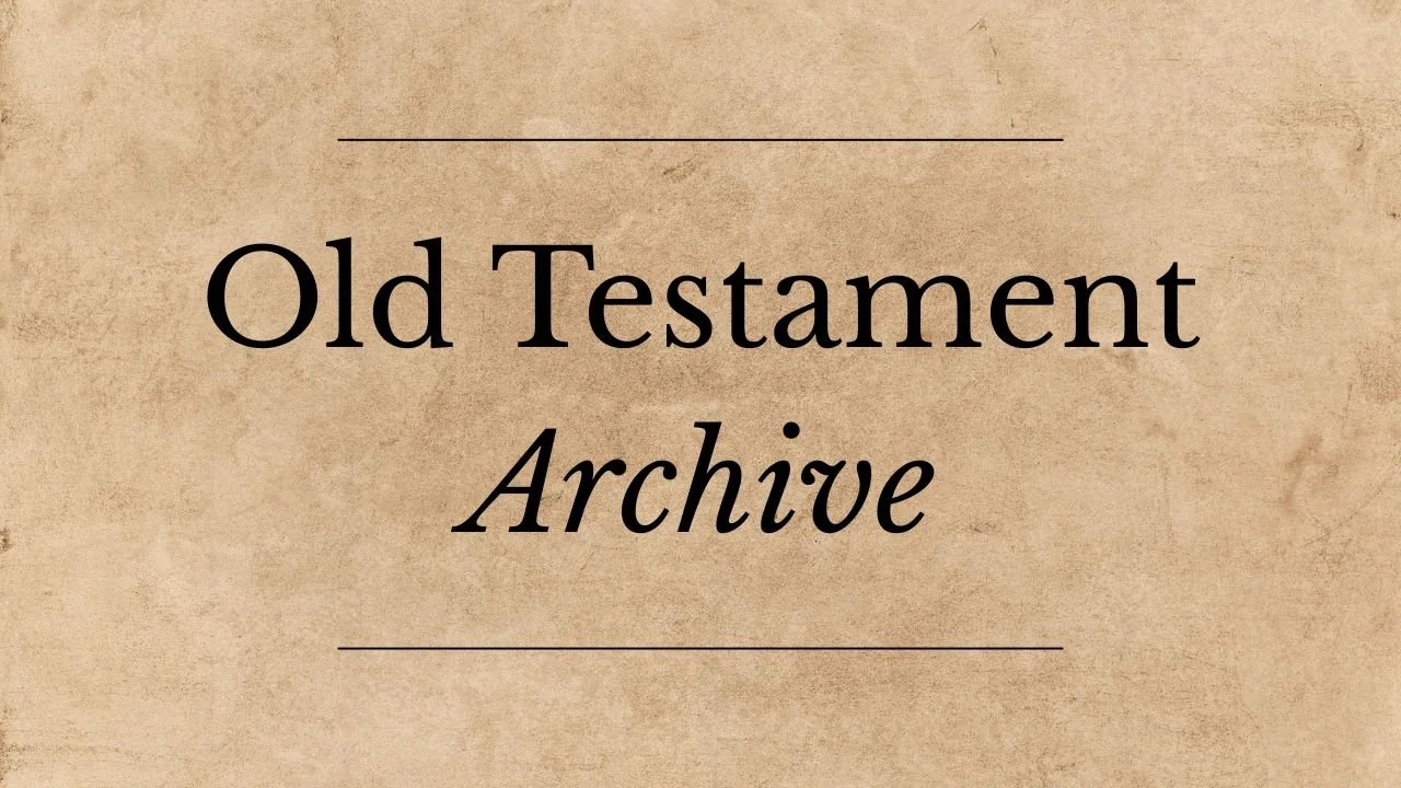 parchment background with title Old Testament Archive