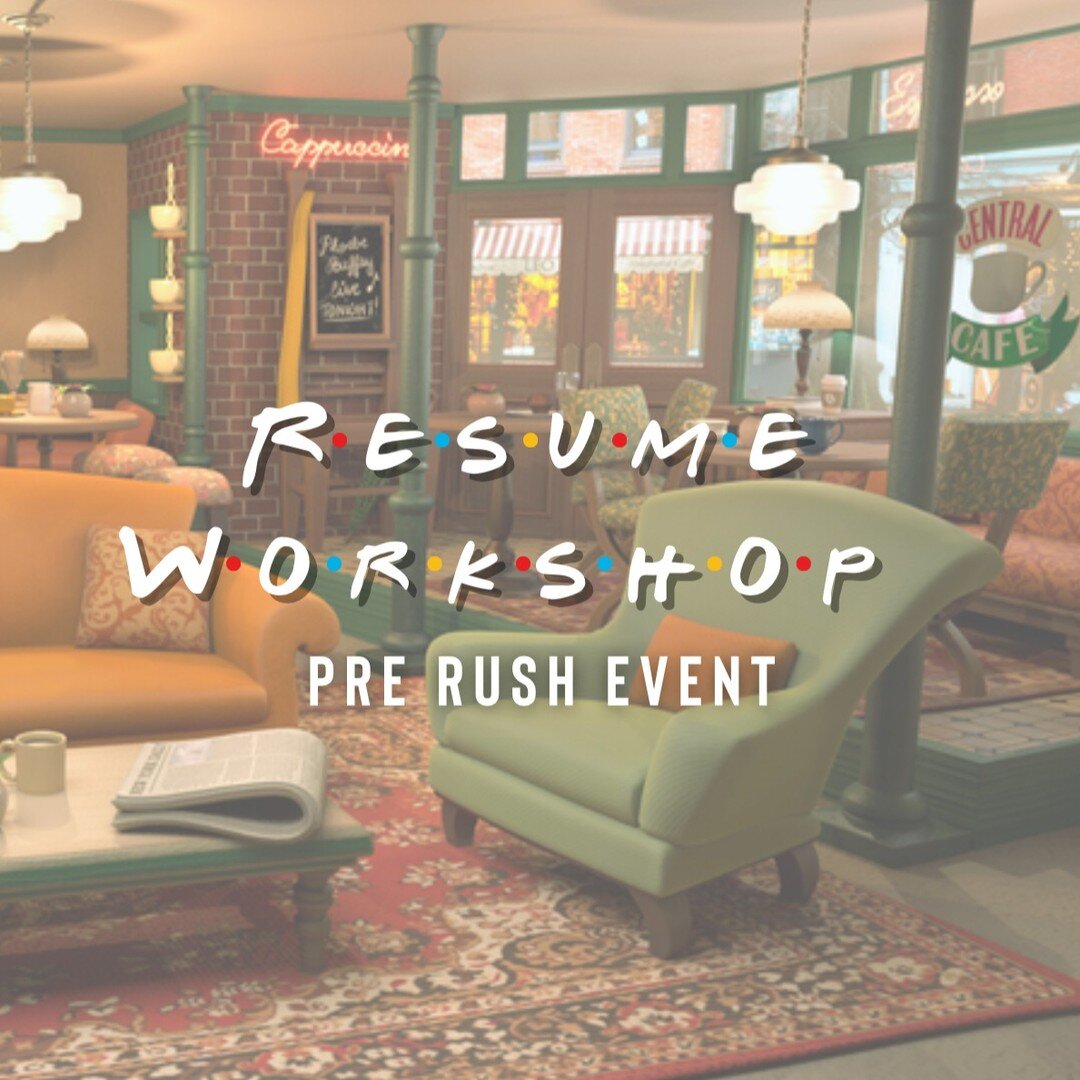 The One Where You Attend AKPsi&rsquo;s Pre-Rush Resume Workshop! 📄

A chance to sharpen your resume and connect with our brothers before our rush weeks. ✨🤍✏️

RSVP now with the link in our LinkTree!

Any questions? DM us. We&rsquo;re excited to see