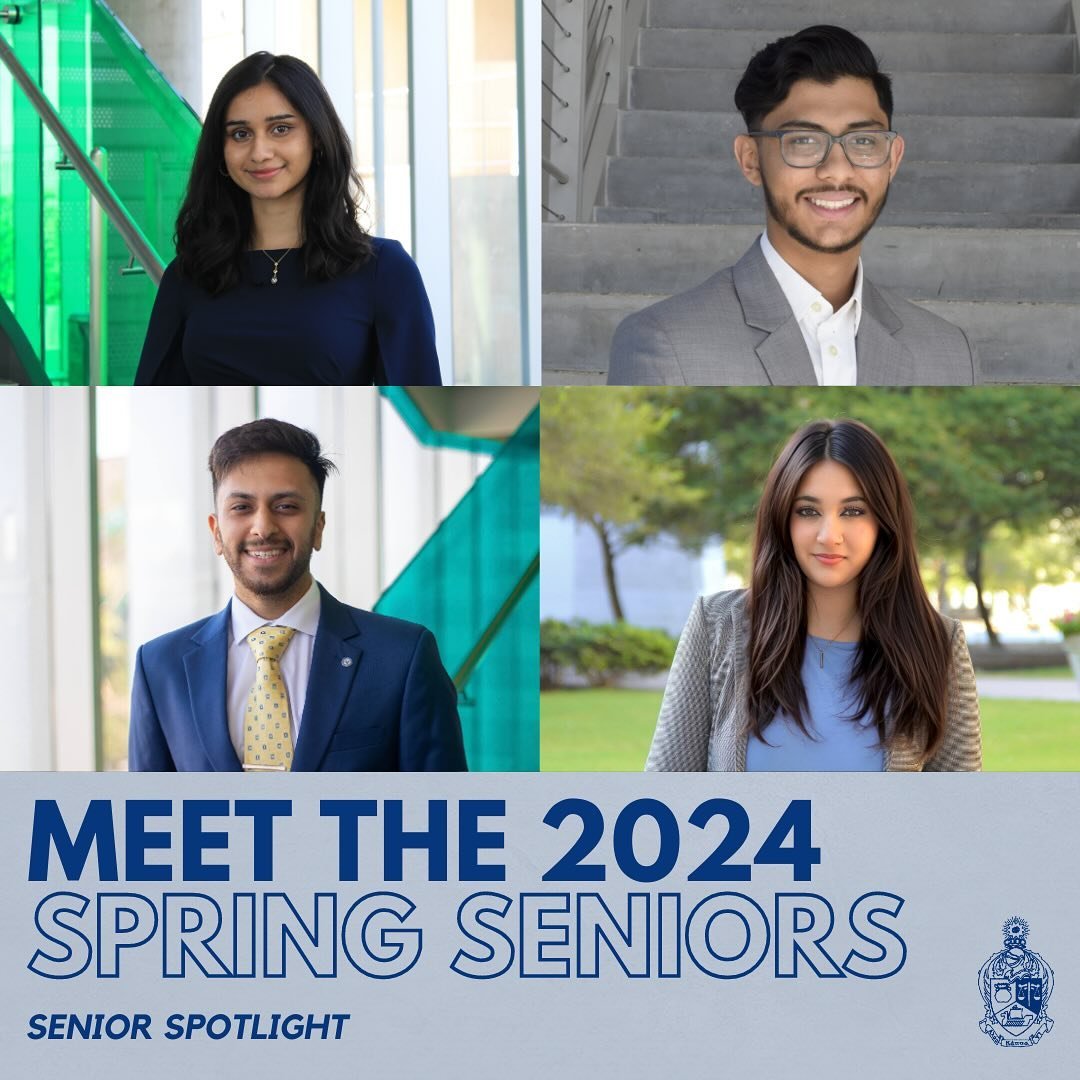 Our next senior spotlight highlights Katelyn, Abrar, Aneesh, and Aliah! These brothers have had pivot roles in shaping our chapter and we are so grateful for their guidance and knowledge. Wishing nothing but the best for these individuals! 👏