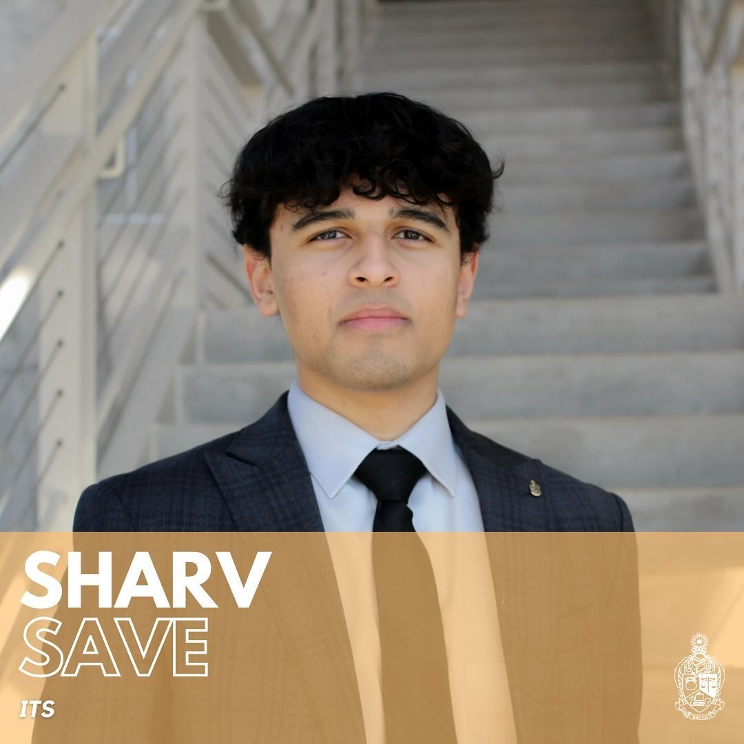 Our first Brother Spotlight of the semester features brother @sharvsave !

Brother Save is a freshman majoring in ITS, and is serving on our Professional Committee this semester 👏