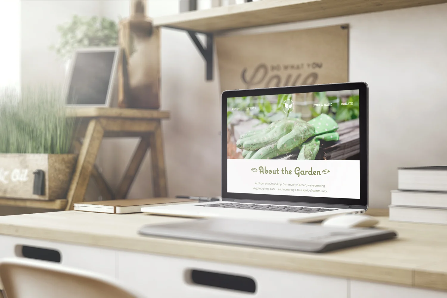From the Ground Up Community Garden Website - Laptop