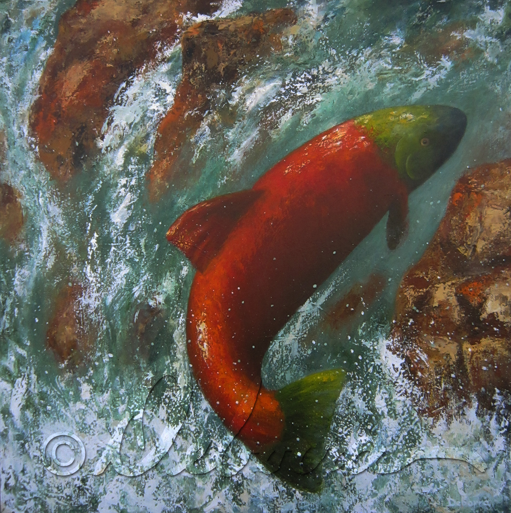 “ The Great Return” by Deborra Marshall Bohrer (2012). 36”x 36”acrylic on canvas.