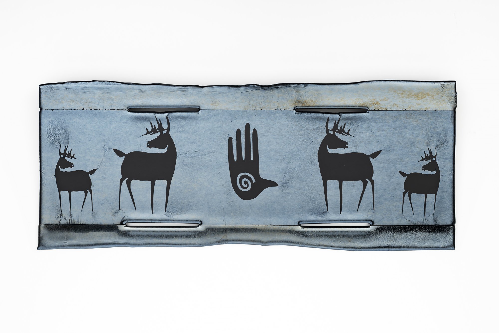 Glass Painting: Horizontal Black Antelope