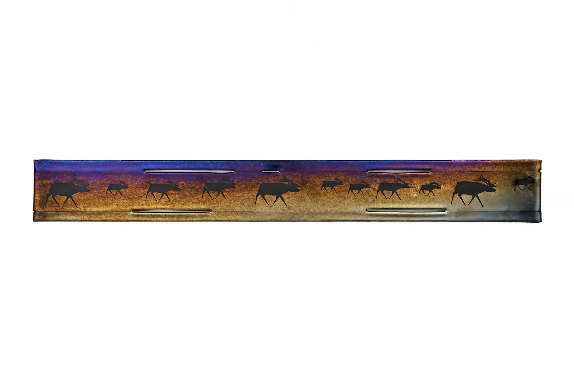 Glass Painting: Horizontal Iridescent Elk 2