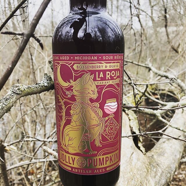 La Roja with Boysenberry and Guava is a hit! 100% Bourbon-barrel aged, conditioned in the bottle, and open fermented for a wonderful and deeply fruited taste, this La Roja Variant is sure to be tops on everyone&rsquo;s list! &bull;
&bull;
&bull;
&bul