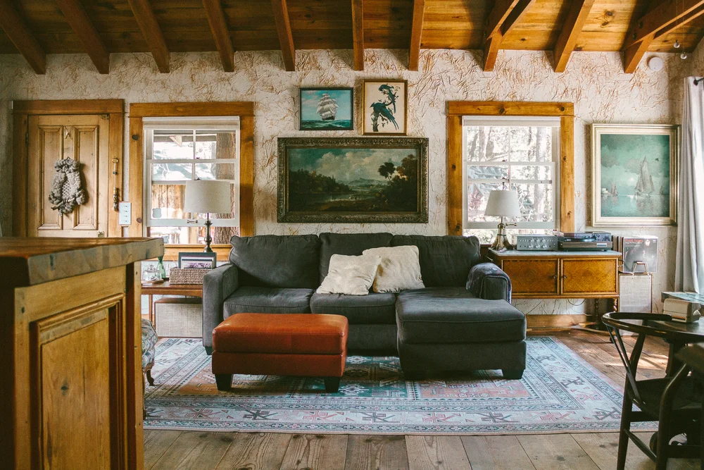 Cozy Cabin Escape in Idyllwild — black & blooms