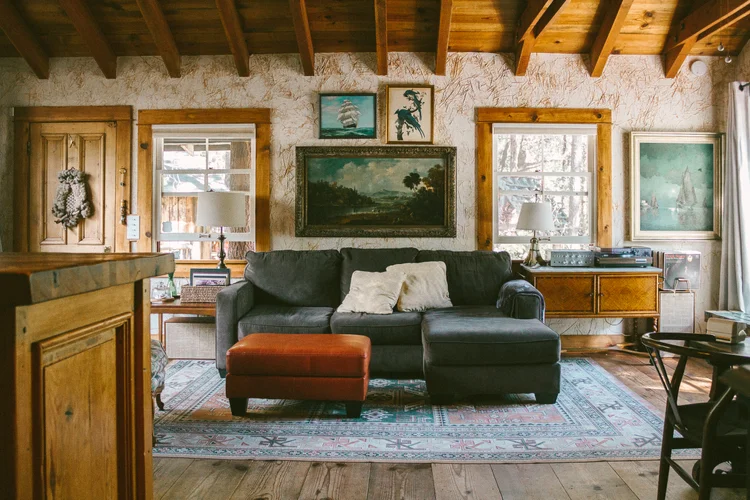 Cozy Cabin Escape in Idyllwild — black & blooms