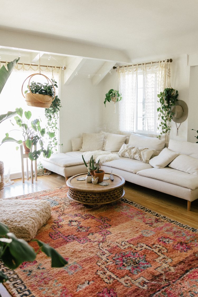 boho style living room